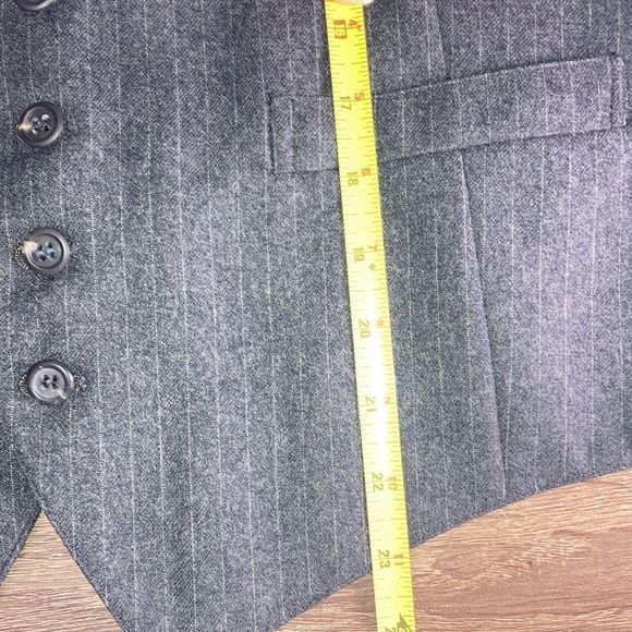 Mens Vintage Brooks Brothers Gray Pinstriped Wool Vest Size 41 R - Picture 5 of 7